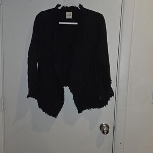 NIC+ZOE Black Fringe Jacket